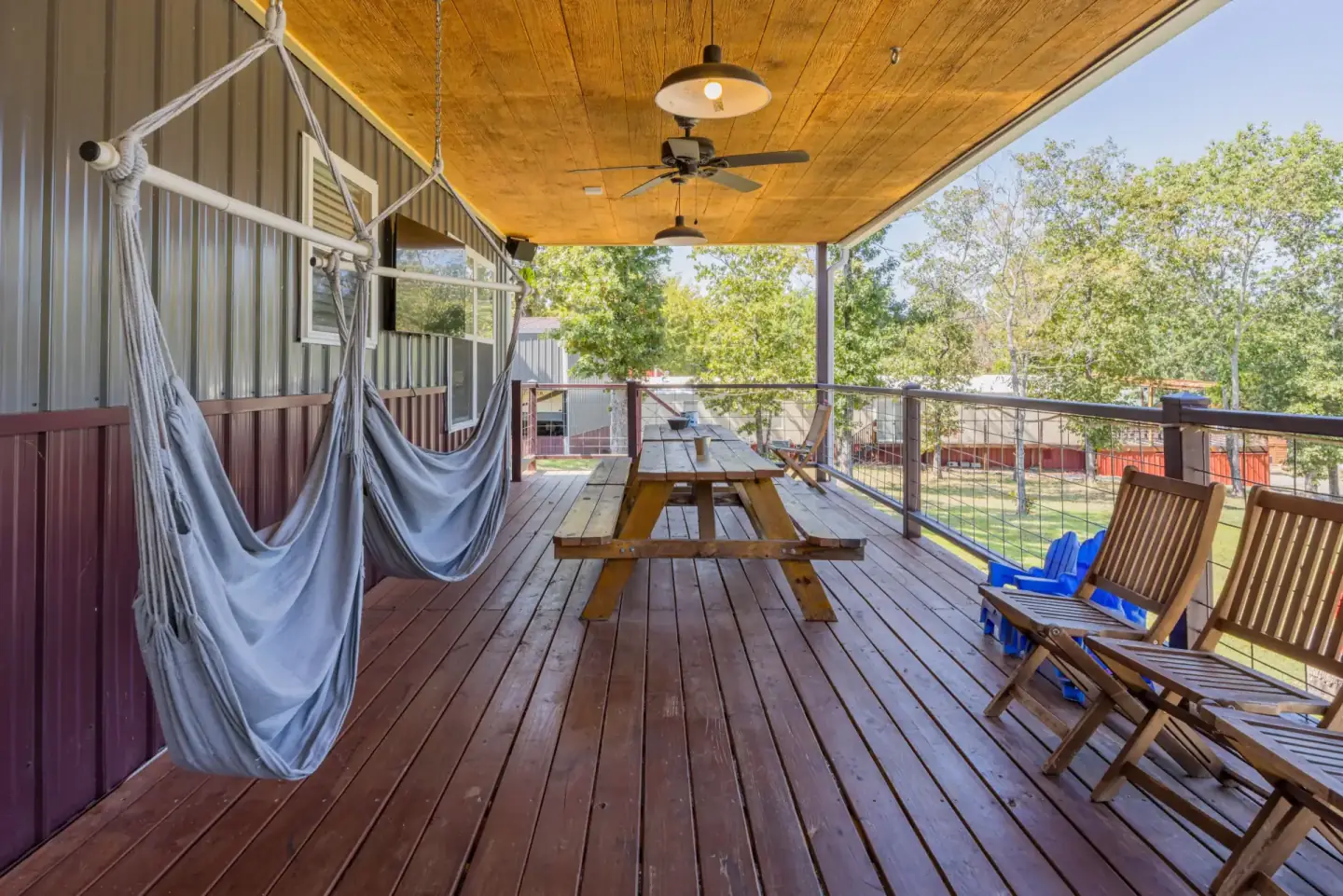 Back porch of the Porch House
